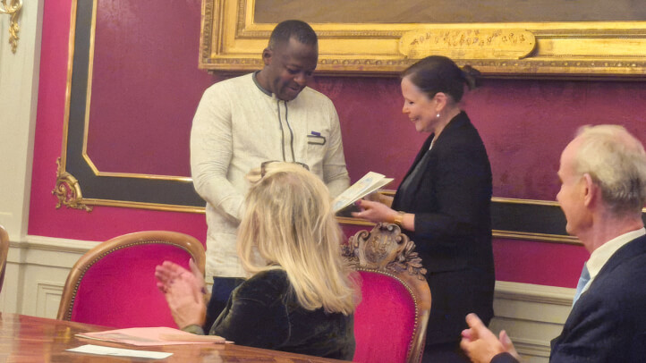 Zakaria Daboné received the 2025 Henry Dunant Field Prize in Geneva