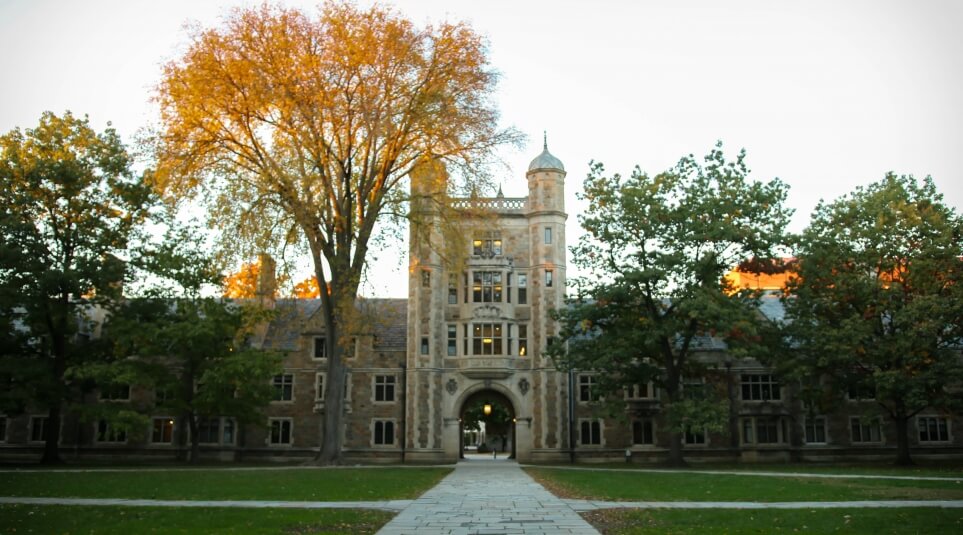  Exterior view of the Lawyers Club during Fall