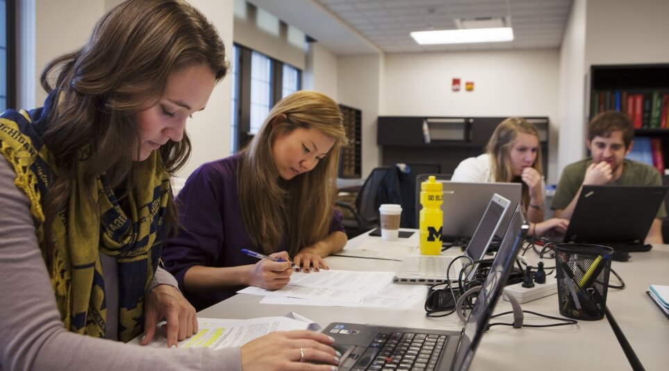 Students Working in clinic room