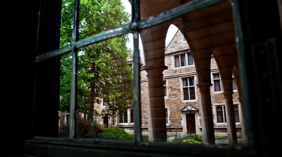 Reflection of the Quad on the glass windows 