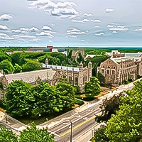 University of Michigan Law School Aerial Campus View