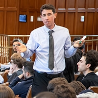 Patrick Barry teaches a class at Michigan Law.