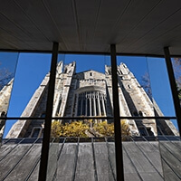 View of the Reading Room from the Law Library windows.