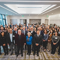 A group of Salzburg Cutler Fellows Program attendees including Michigan Law students and faculty.