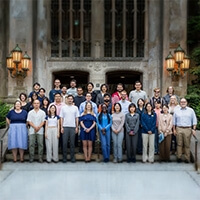 Michigan Law LLM Class of 2026 standing outside of the Reading Room.