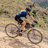 Amanda Rauh-Bieri races in the Traka