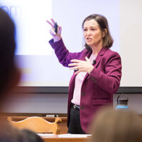 Barbara McQuade teaching class at Michigan Law.