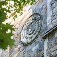 Reading Room Exterior with University Seal